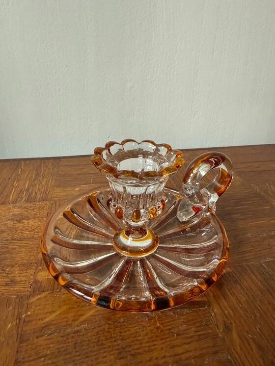 Handheld Candle Holder in Bohemian Crystal – Vintage Charm