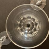 6 old blown foot glasses in Baccarat glass