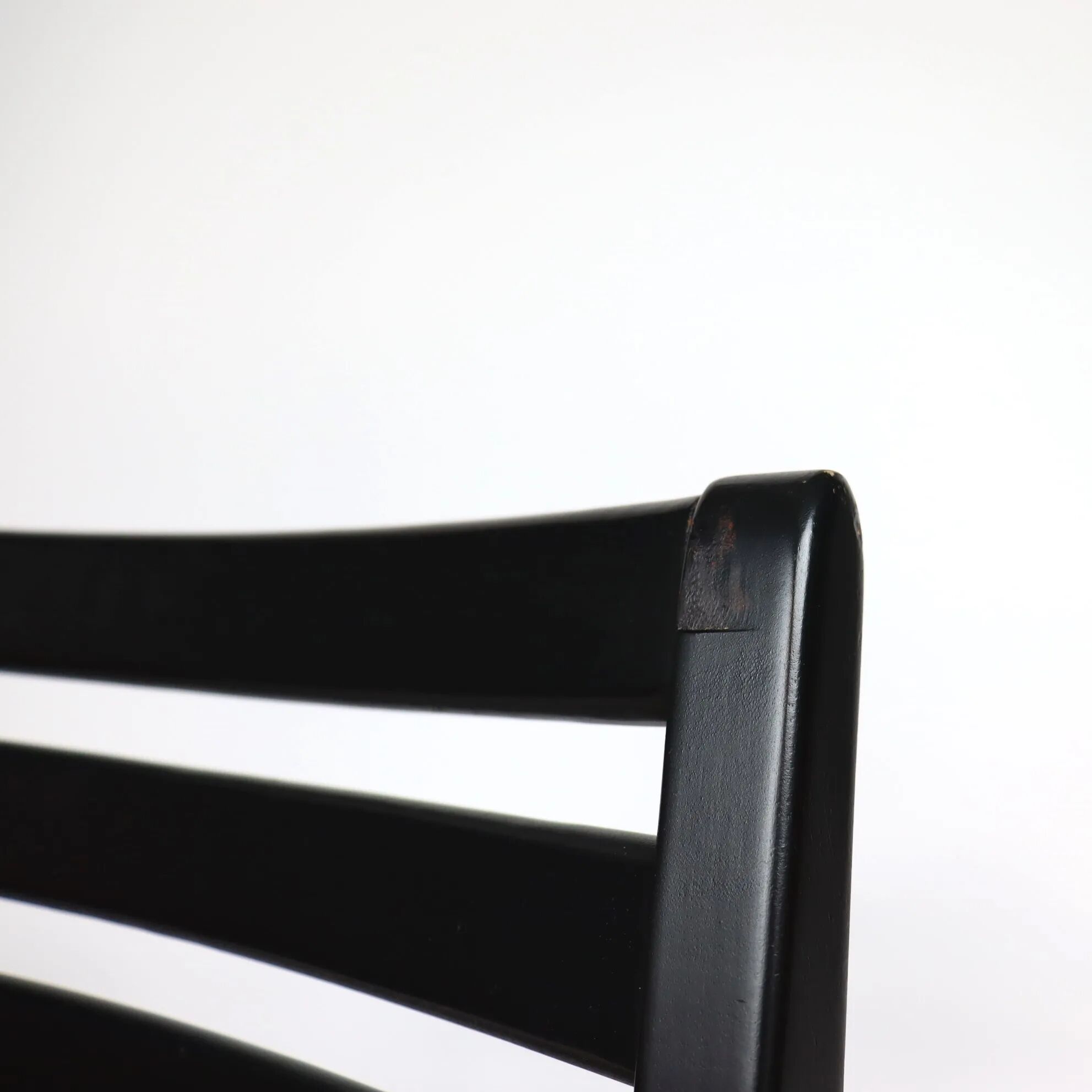 Scandinavian wooden and rope chairs