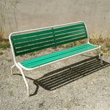 Bench wood and folding metal vintage year 60