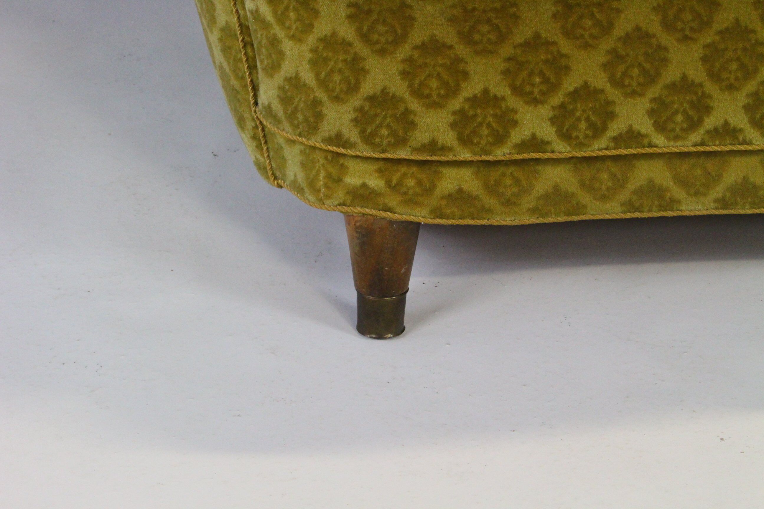 1950s Mid Century Gold Banana Sofa, Denmark