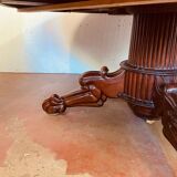Napoleon III dining table in mahogany and 19th century veneer