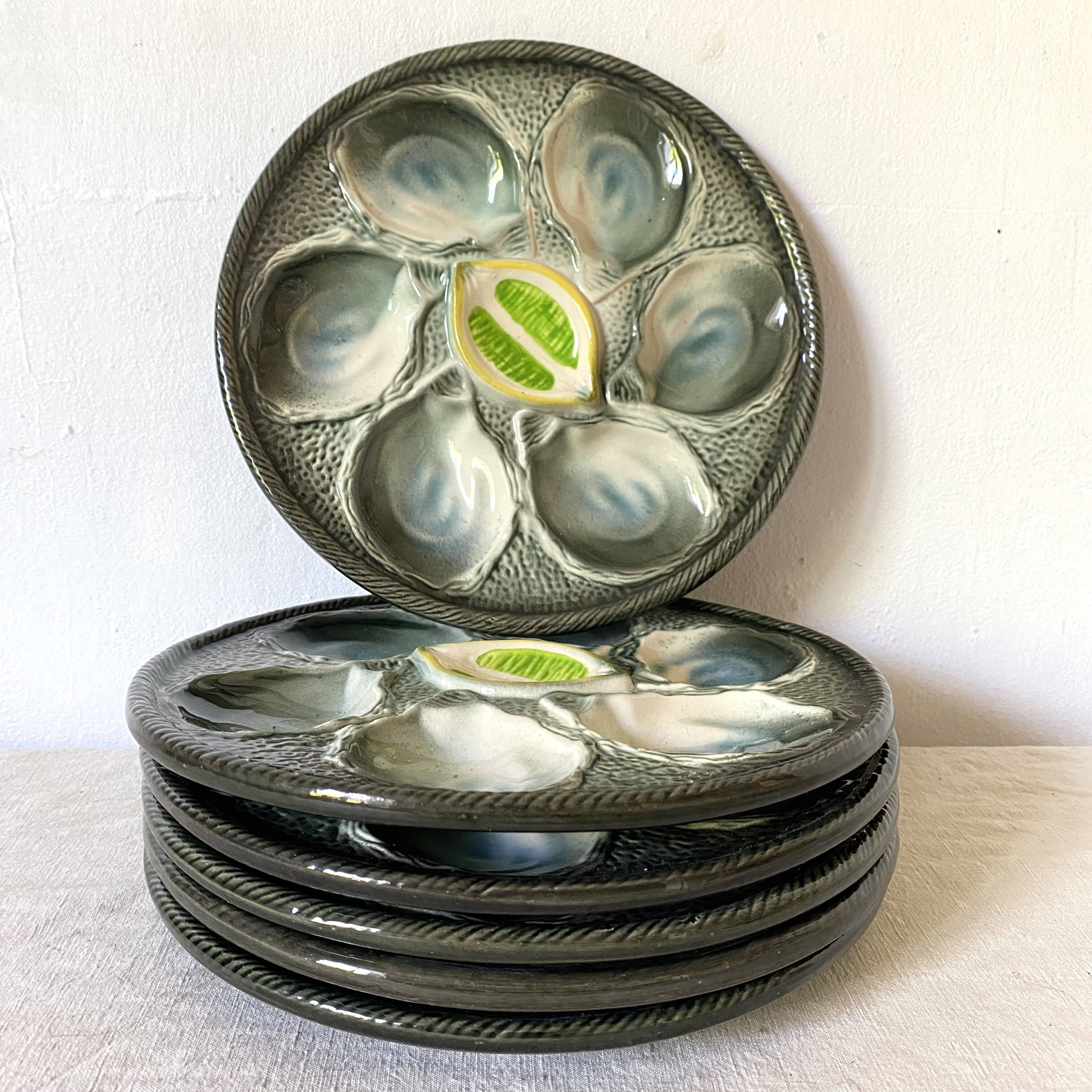 St Clément oyster slip plates