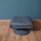 Vintage mid-century Danish leather footstool