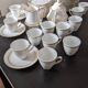 Coffee and dessert service 37 pieces porcelain Louroiux - Ph. Deshoulieres