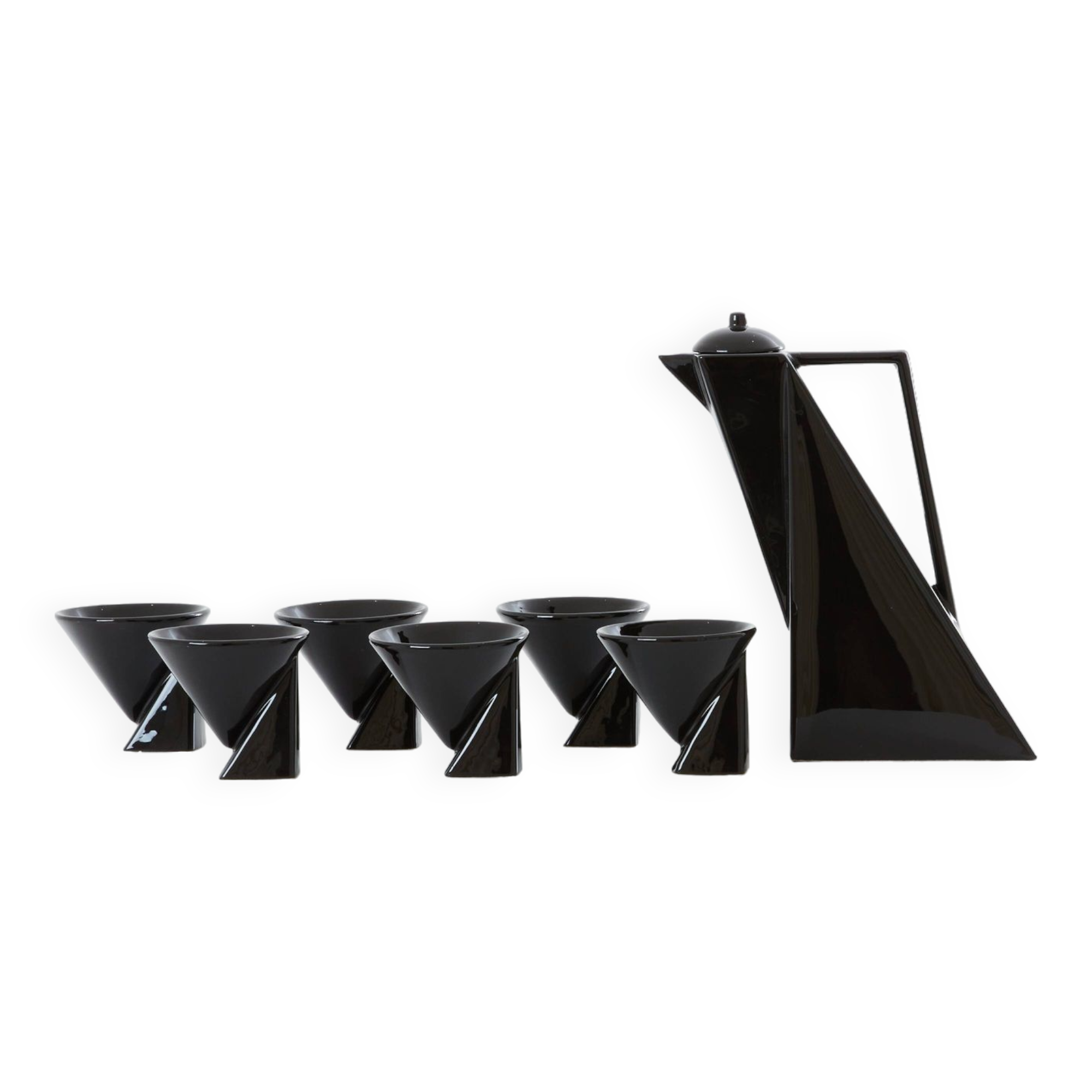 Pierre Casenove ceramic coffee service for Studio Salins 1980