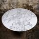 Large round Carrara marble table, Italy, 1970s