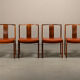 Steen Eiler Rasmussen Rosewood with leather dining chairs Model 700