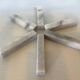 Six gray white marble knife holders