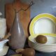 Nine plates faience of gien creation primefleur service caroline vintage