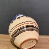 Glazed terracotta vase decorated with vegetable frieze of Savoy type