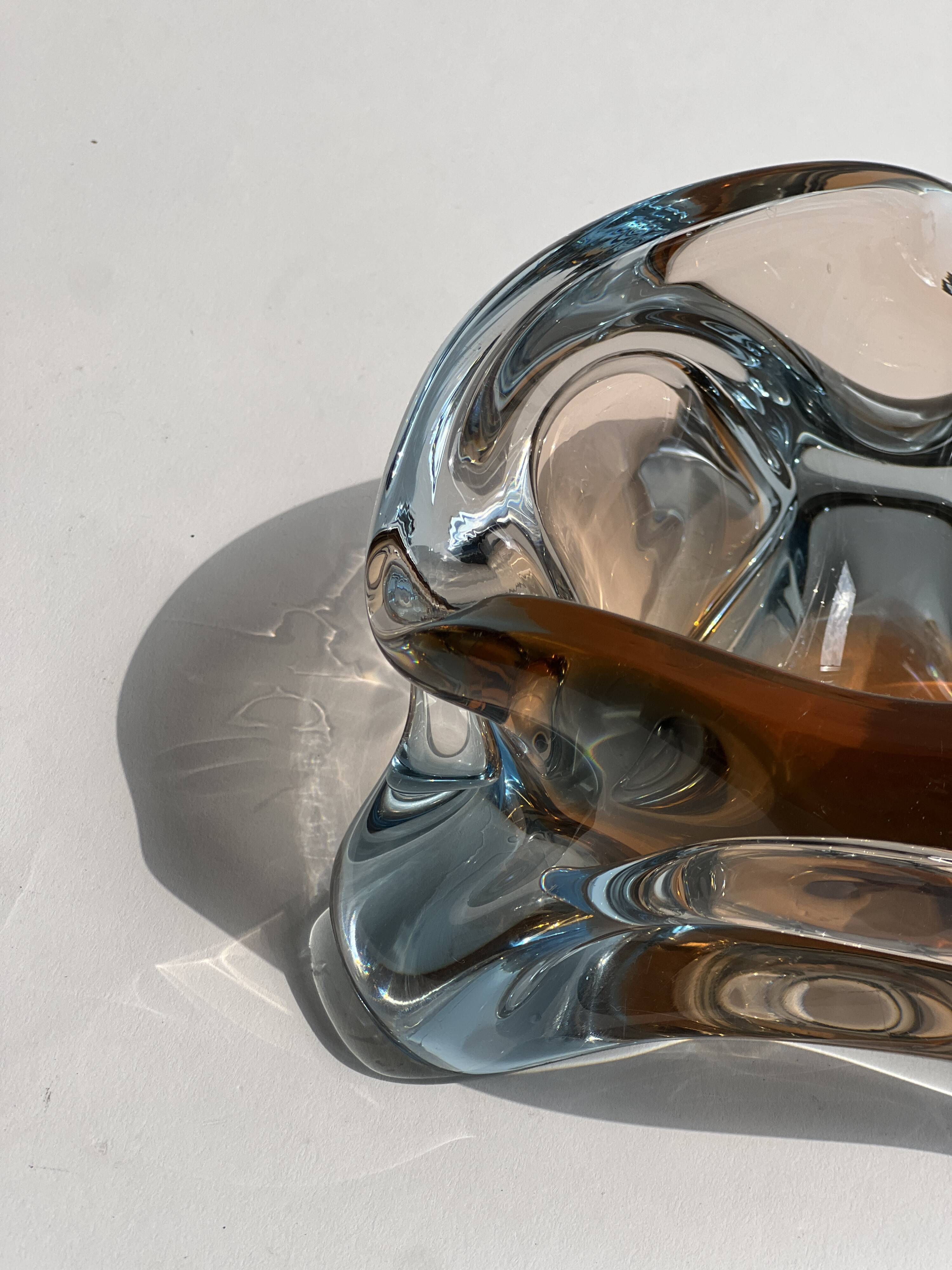 Murano glass ashtray / pocket emptier handmade, Italy 197