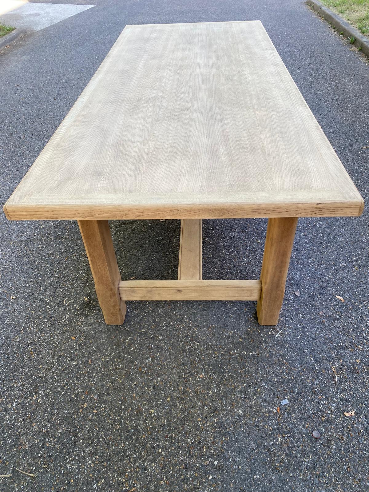 Renovated 1960s oak farmhouse dining table