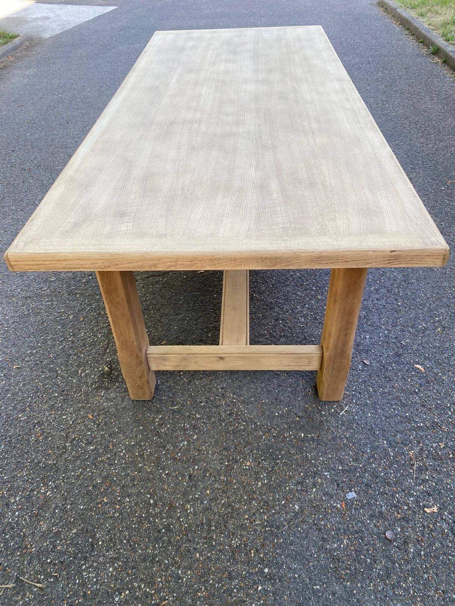 Table à manger de ferme rénovée en chêne des années 60