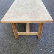 Table à manger de ferme rénovée en chêne des années 60