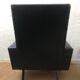 Vintage armchair in red and black skaï