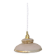 Pendant lamp, antique lampshade in white and gold granite glass