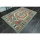 1970s Vintage Turkish Oushak Handmade Wool Cotton Pink Area Rug 162x226