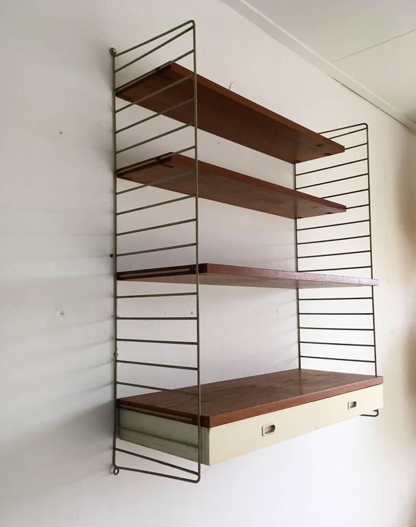 Nils Nisse Strinning for String Furniture shelf 1960 s