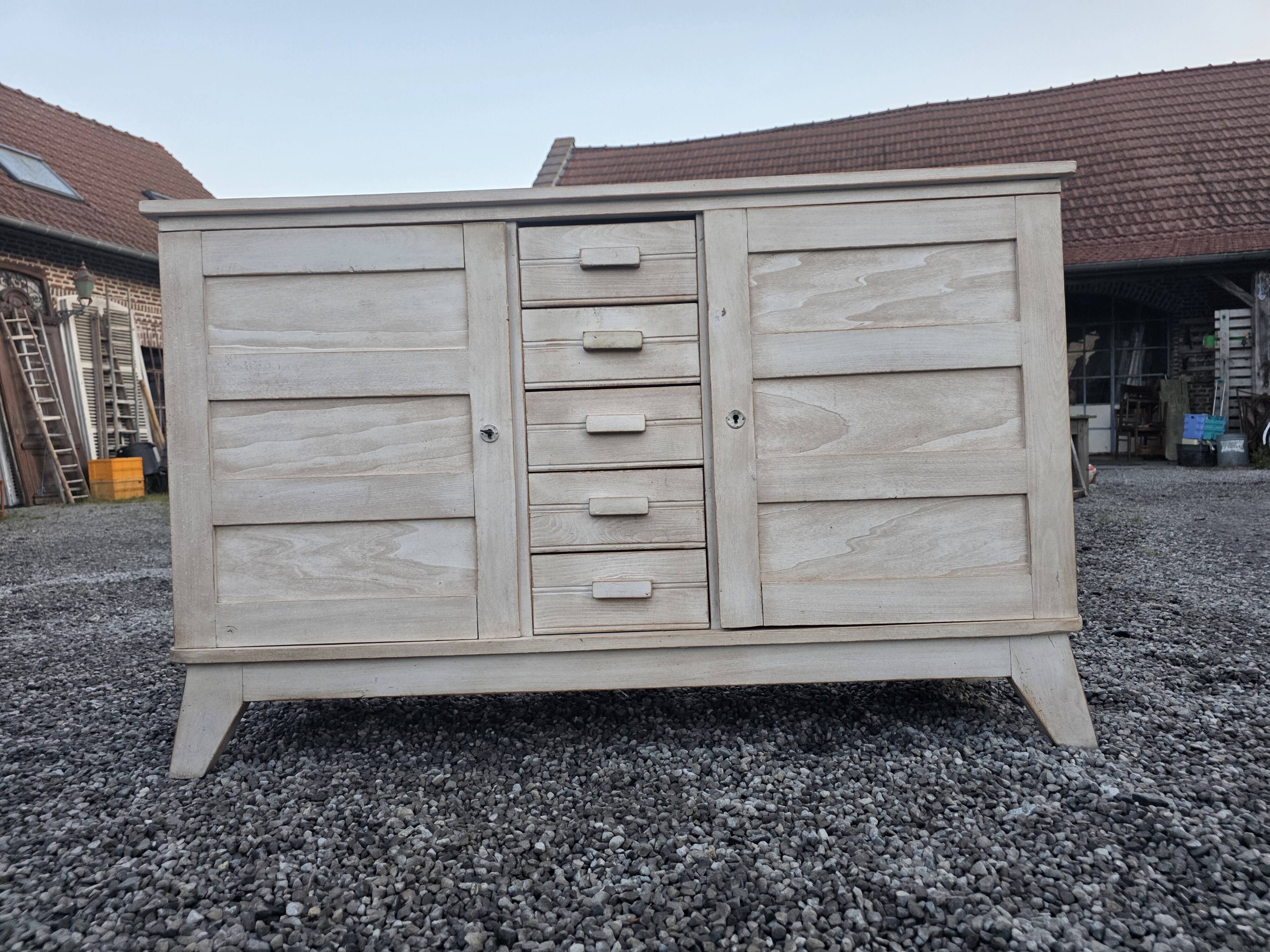 Enfilade René Gabriel en chêne des années 50
