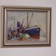French Oil on Panel – “Port de Nice” by Elie Bernadac (1913–1999)