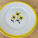 Set de 6 assiettes plates en faïence vintage