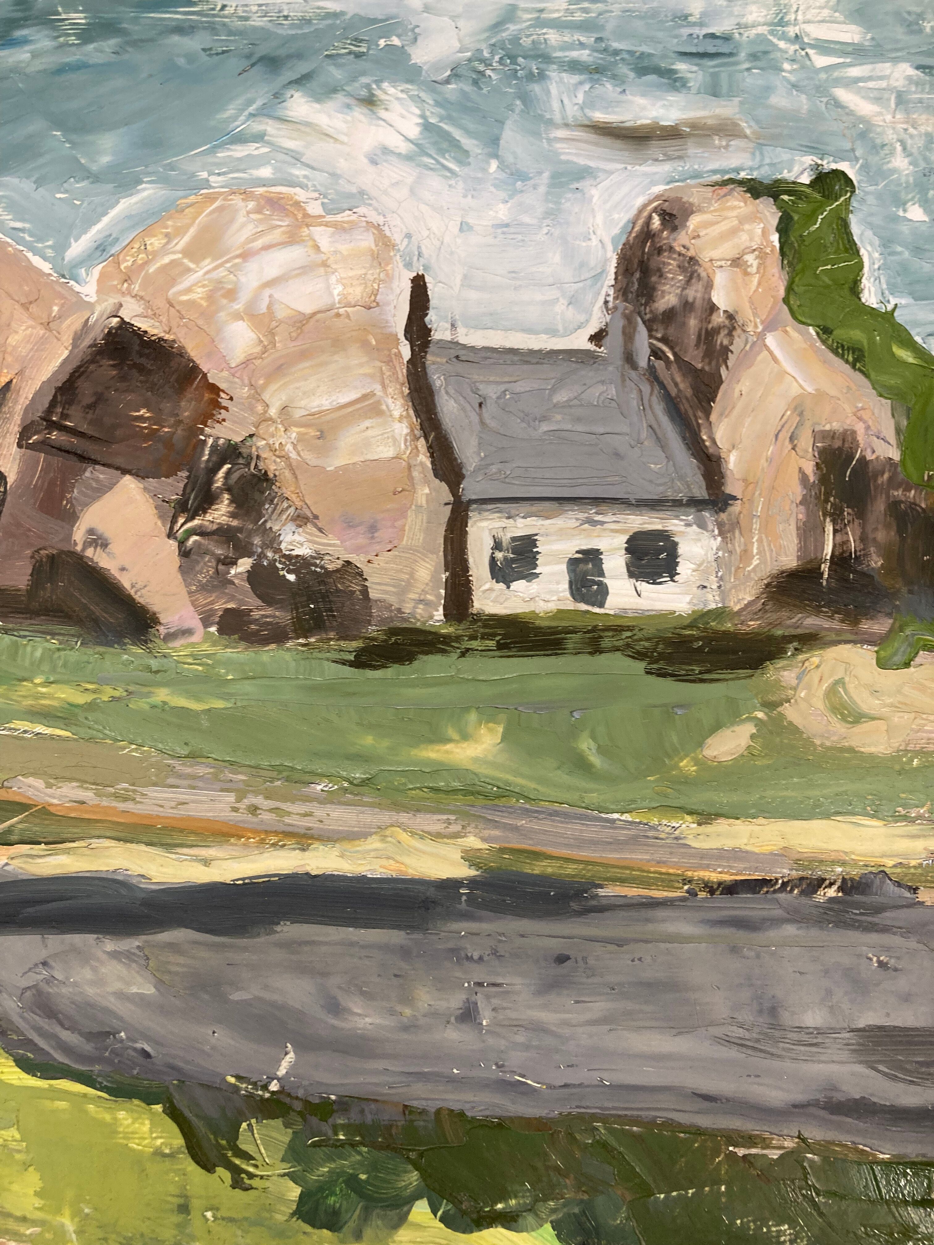 Vintage painting Brittany