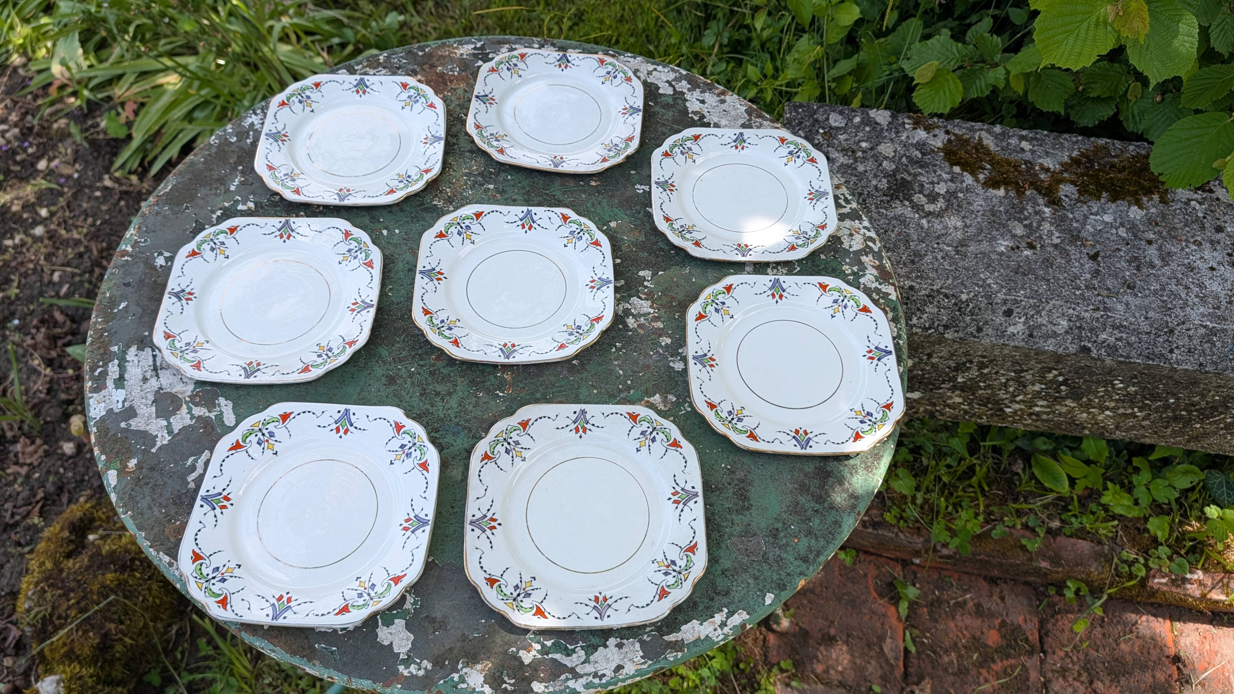 Art Deco English plates Gladstone