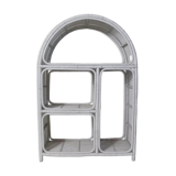 White rattan shelf