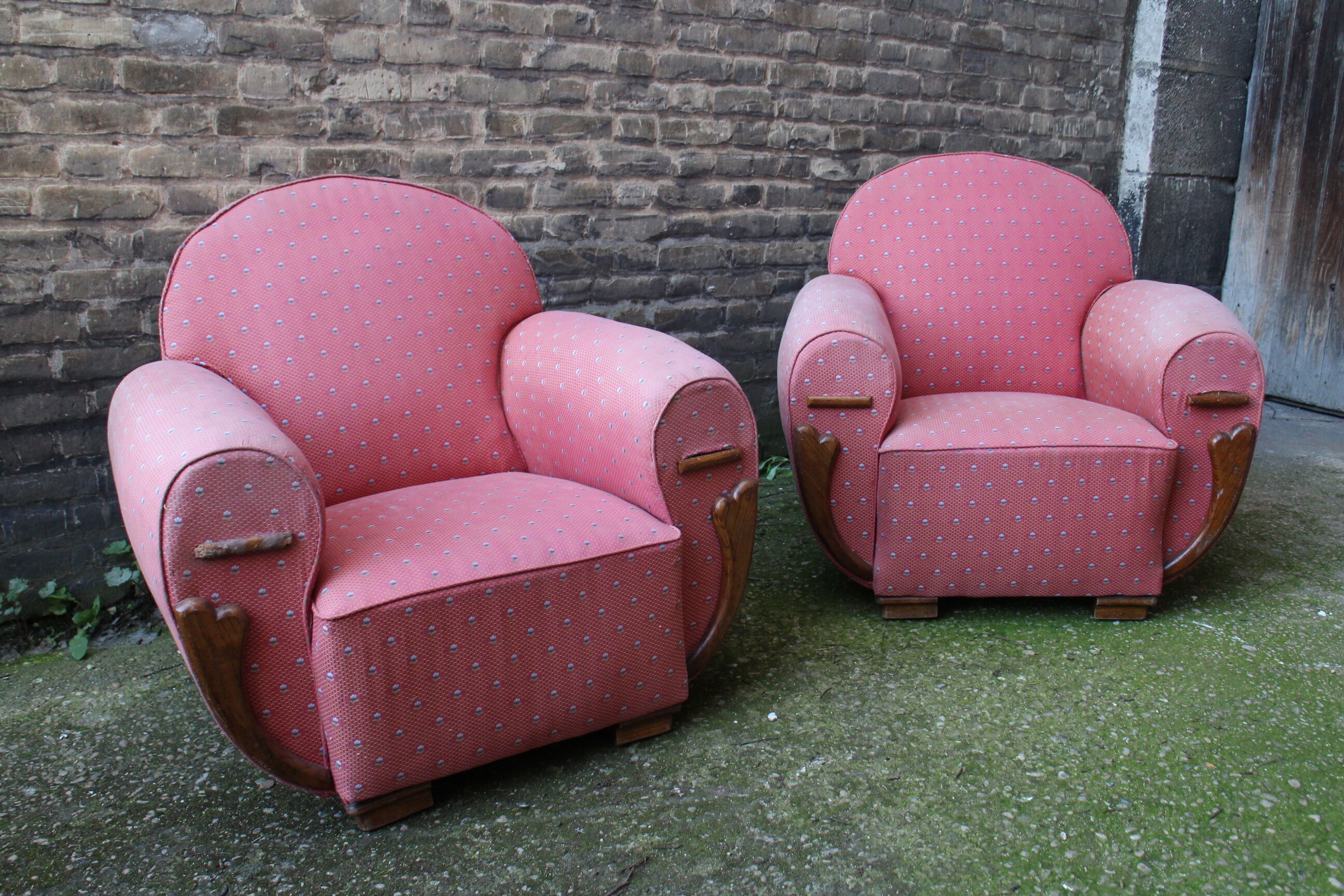 Pair of club chairs