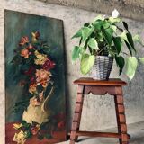 Mid-Century XX Oak Stool or Side Table