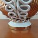 Sainte Radegonde ball vase in white and gold earthenware circa 1940-1950