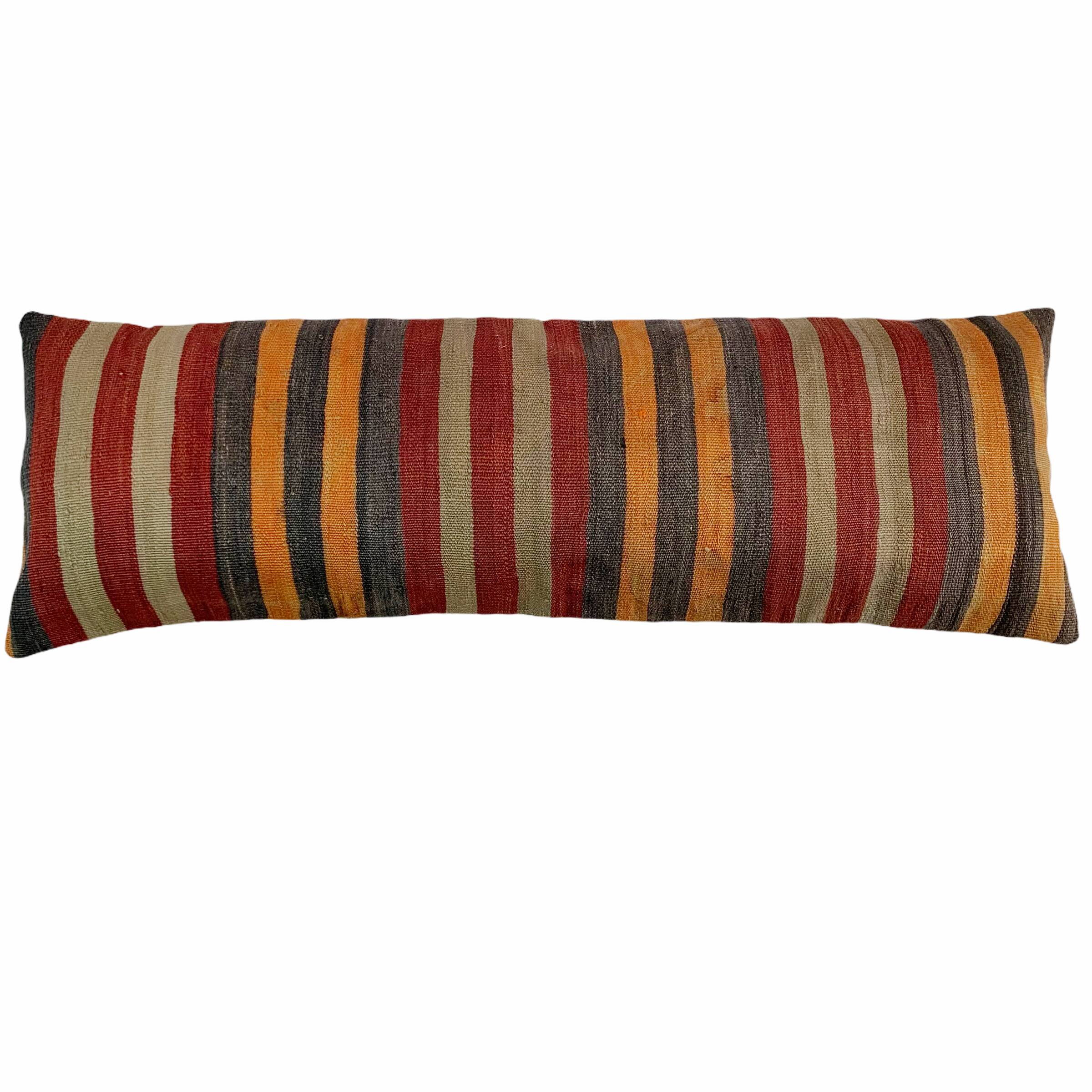 Vintage turkish kilim cushion cover , 120 x 40 cm