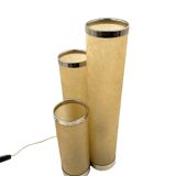 Hollywood regency fiberglass and brass table lamp, Italy 1970s