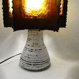 Brutalist design lamp in ceramic and metal - Accolay