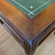 Napoleon Empire style wood and green leather desk 4 drawers 2 sliding shelves