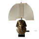 Pharaoh lamp 7 brass marble at Maison Jansen & Deknudt lighting