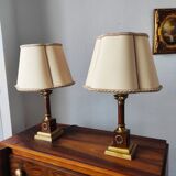 Pair of neo-classical Empire style lamps
