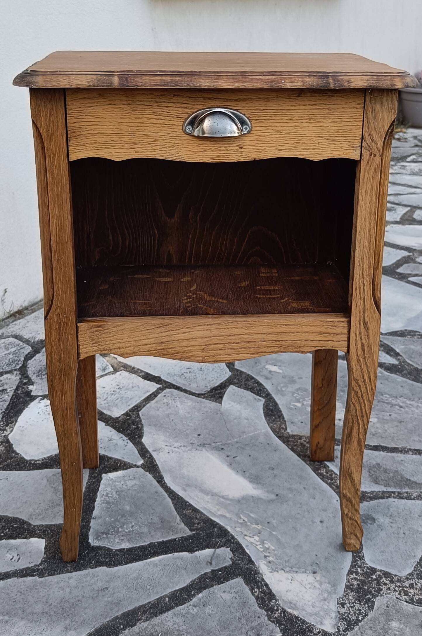 Vintage wooden bedside table