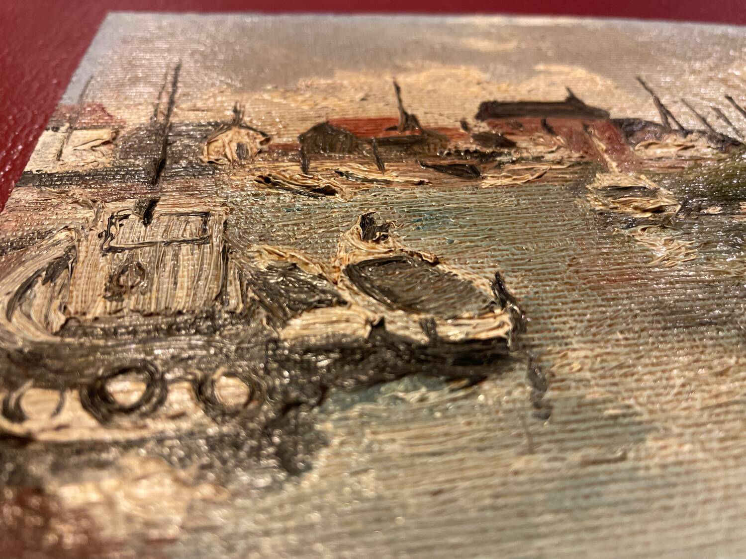Marine landscape oil painting