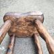 Pair of antique wooden chair stools vintage tree trunk décor