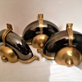 Suite of 3 art deco wall lamps