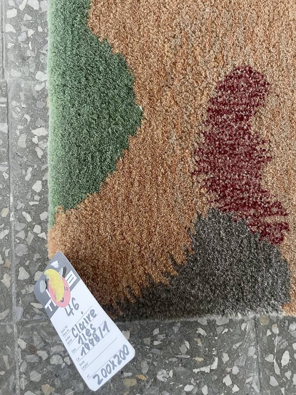 "Claire" Hand Tufted Rug by Tisca Switzerland 1980-1990s