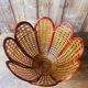 Vintage rattan flower pendant light.