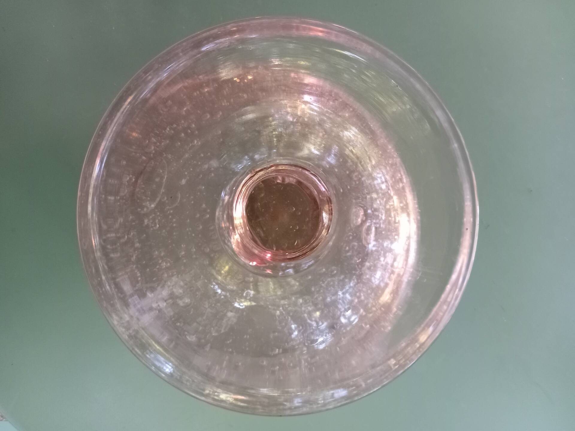 Blown glass salad bowl