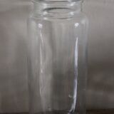 Vase grand flacon ancien verre transparent