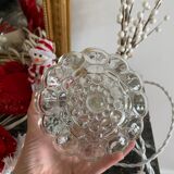Vintage molded glass globe lamp