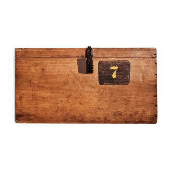 Compartmentalized old wooden chest