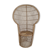 60's vintage Emmanuelle rattan chair