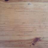 Round guèridon with drawer in light pine, 60s